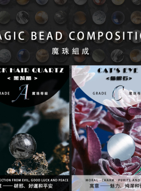 新品GUXdI【夏恋天使】猫眼石情侣手链一对款珠子手串男情人节礼