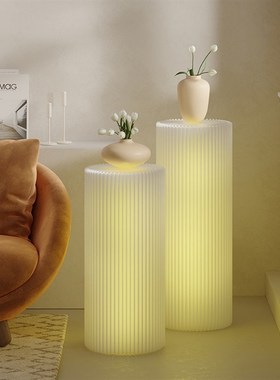 极速十八纸创意公司前台节t庆氛围装饰摆件门店灯柱折叠圆柱体光