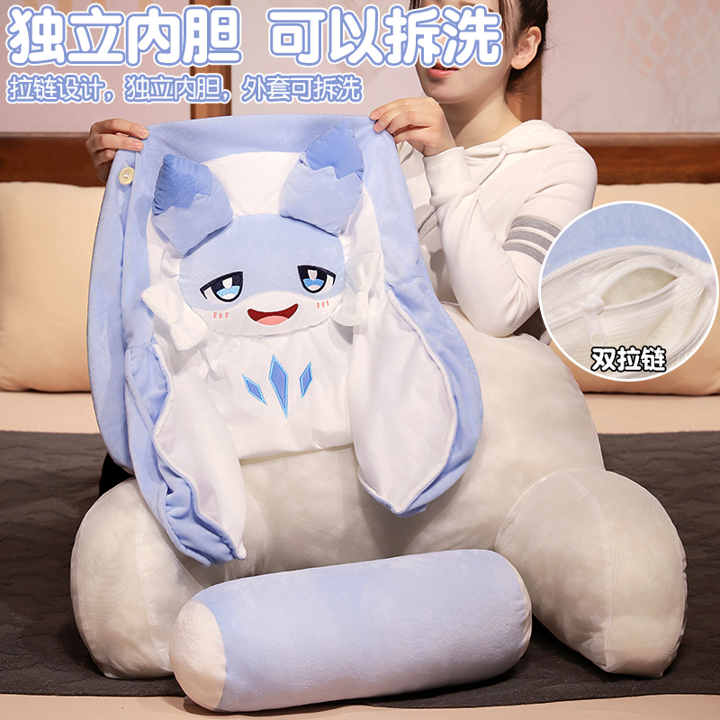 疾旋鼬床头靠垫软包大靠背学生宿舍护腰靠枕床上看书枕头沙发抱枕 - 图1