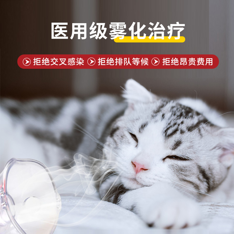 宠物猫咪雾化药鼻支感冒狗打喷嚏咳嗽肺消炎专用雾化机治疗箱套餐 - 图1