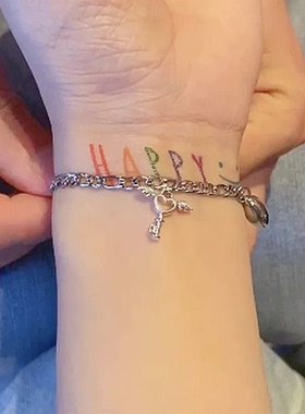 情侣手链磁吸感应爱心锁钥匙锁ins网红男款女款非异地恋闺蜜学生