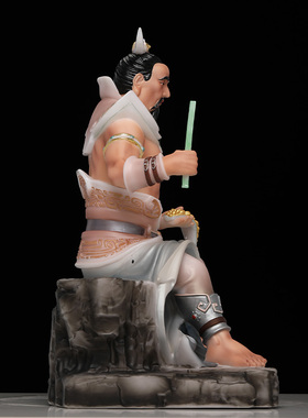 速发汉白像姜农大神玉神石年炎皇之地皇药祖神像五谷摆件