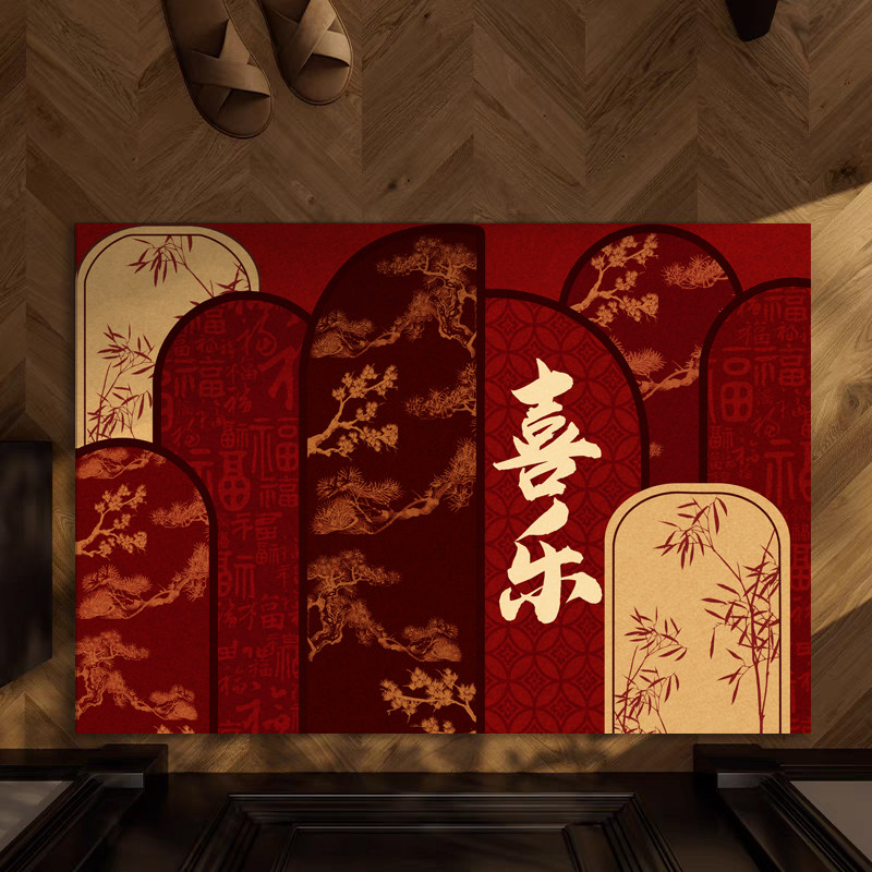 新春过年入户门地垫中式喜庆红色门垫门口进门脚垫耐脏防滑垫子,淘宝优惠券,粉丝福利购,淘宝优惠卷