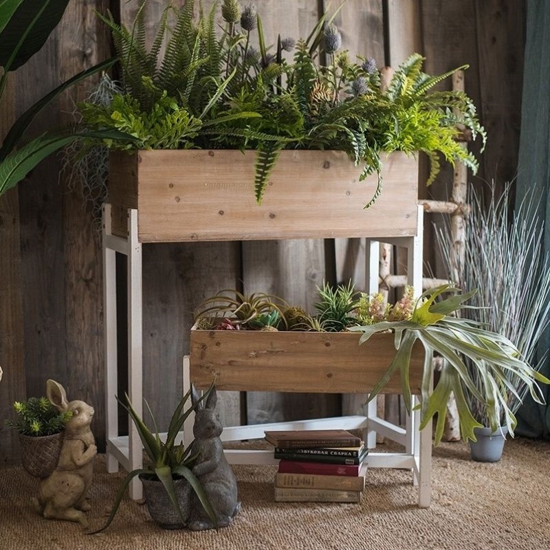 复古花架花隔断铁艺大花器实收纳阳台置物架几花盆多层花槽木制,淘宝优惠券,粉丝福利购,淘宝优惠卷