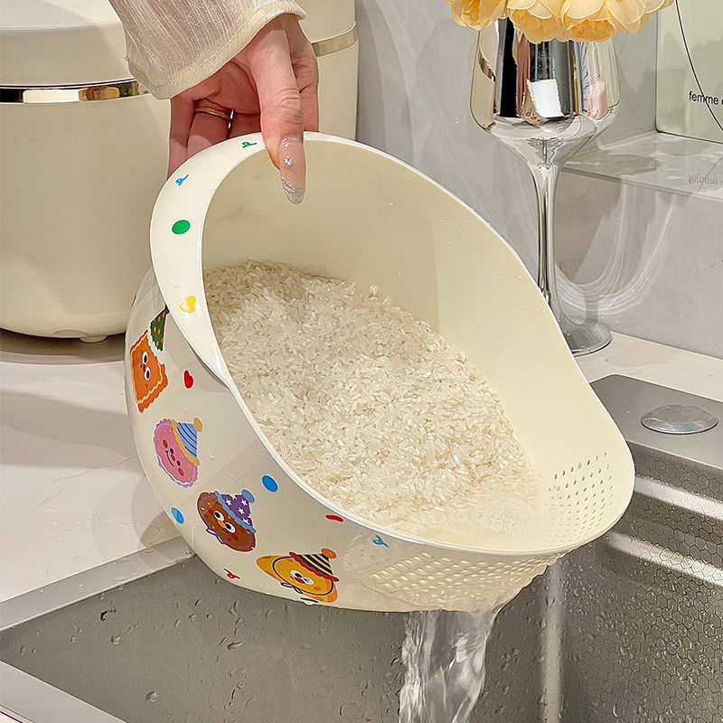 可爱厨房多功能沥水篮家用高颜值水果洗菜盆大容量洗菜篮子沥水篮,淘宝优惠券,粉丝福利购,淘宝优惠卷