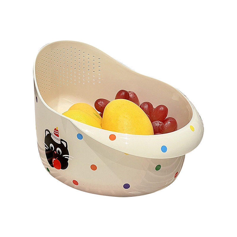 可爱厨房多功能沥水篮家用高颜值水果洗菜盆大容量洗菜篮子沥水篮,淘宝优惠券,粉丝福利购,淘宝优惠卷