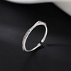 925 sterling silver openable and adjustable ring, light luxury and versatile