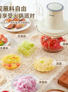 绞肉机家用2026新款全自动多功能小型肉馅搅拌料理绞馅辅食打蒜器