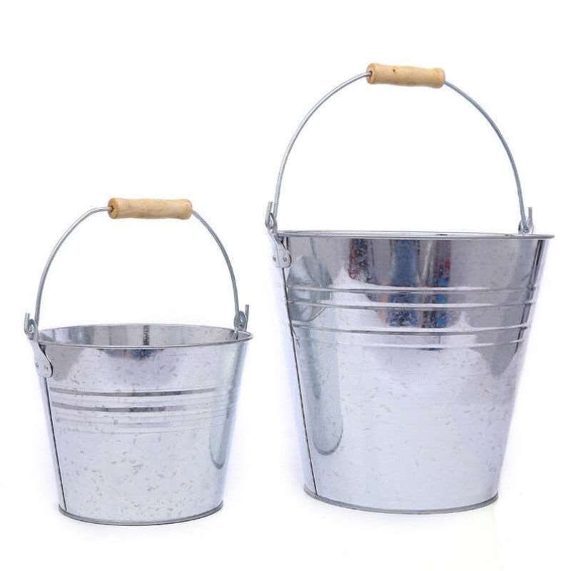 时通镀锌桶防汛大容量铁皮水桶便携手提白铁皮桶垃圾铁通大号镀锌-图0