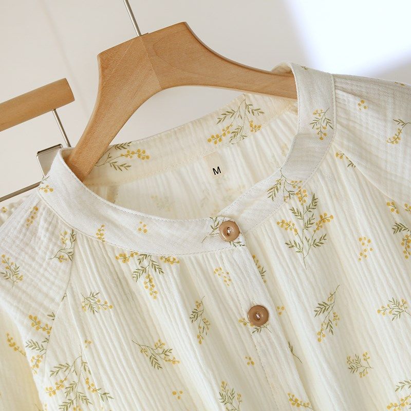 月子服棉纱布薄款春夏季纯大码孕妇睡衣产后产妇绉布哺乳期喂奶衣,淘宝优惠券,粉丝福利购,淘宝优惠卷