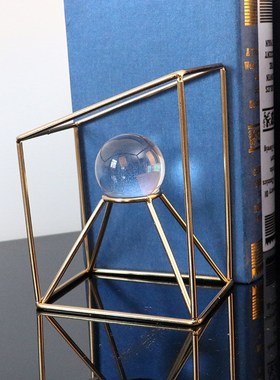 美式创意金属书靠摆件轻奢酒店欧式电视柜玄关装饰现代艺术样板房