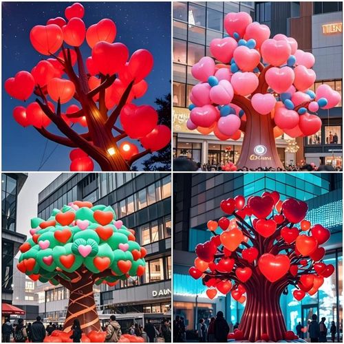充气爱心许愿树气模新年情人节心形模型定制七夕网红拍照打卡装置 - 图2