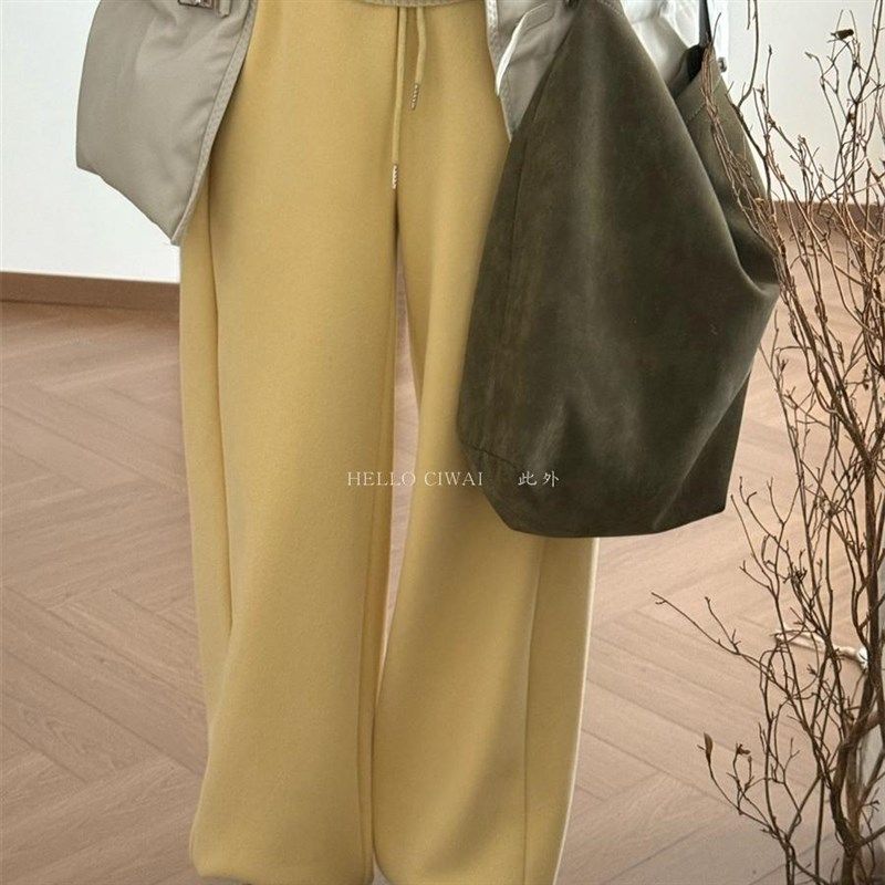 此外 运动风松紧腰加绒加厚束脚卫裤女秋冬新款宽松韩版减龄 长裤,淘宝优惠券,粉丝福利购,淘宝优惠卷