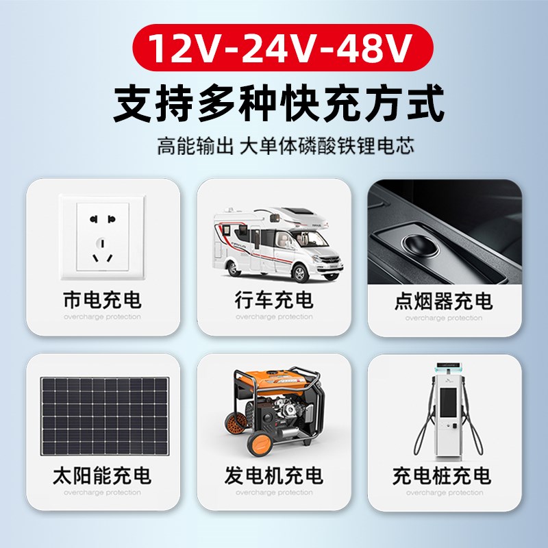 磷酸铁锂电池宁德12v24v48v单体电芯房车移动大容量储能户外电源 - 图2