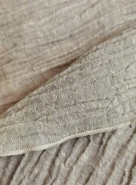 升级款 色织灰色围巾色织麻棉肌理披肩长款围巾