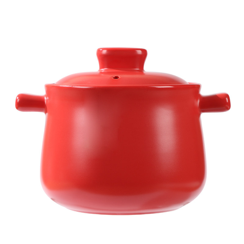 鲁康煲汤砂锅炖锅家用燃气煤气灶干烧炖汤沙锅汤煲红色喜庆陶瓷锅,淘宝优惠券,粉丝福利购,淘宝优惠卷