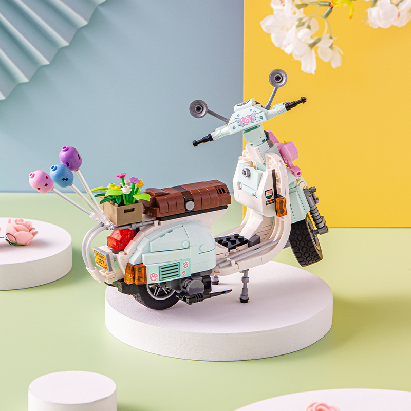 积木拼装小颗粒小绵羊摩托车汽车玩具女孩子女生系列儿童拼图礼物,淘宝优惠券,粉丝福利购,淘宝优惠卷