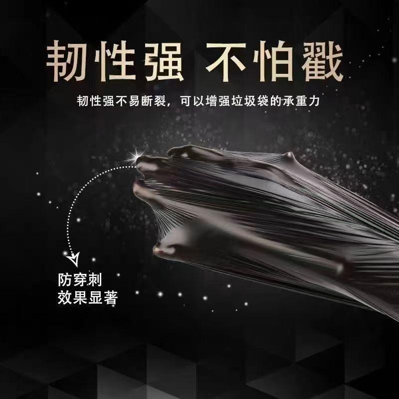 加厚黑色塑料袋家用袋食品袋批发外卖打包袋大中小号方便袋手提袋 - 图1