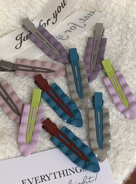 早春新款甜美金属无痕发夹侧边可爱刘海夹女高级感简约鸭嘴夹