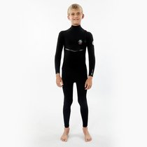 RIPCURL Flash Thunder Children Surf 3 2mm warm and cold-proof chest front zipper one-piece Long sleeve speed dry swimsuit