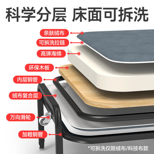 臣品优选办公室午休折叠床单人躺椅家用简易医院陪护床行军床午睡 - 图1