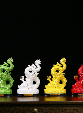 陶瓷珍藏版创意祥龙献瑞摆件家居办公室风水招财龙工艺礼品