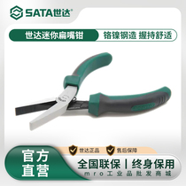 Shida Flat Mouth Pliers SATA5 5 Inch Labor-saving Mini Tool Spring Flat Head Spike Pliers With Tooth Flat Pliers