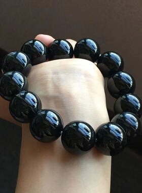 墨翠冰种墨手链翡手牌手串收藏品 送礼佳品 做工精细 珠子