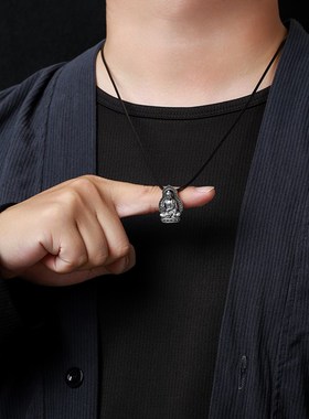 925银十二生肖纯银本命佛吊坠男女士款2024本命龙年佛像挂坠项链