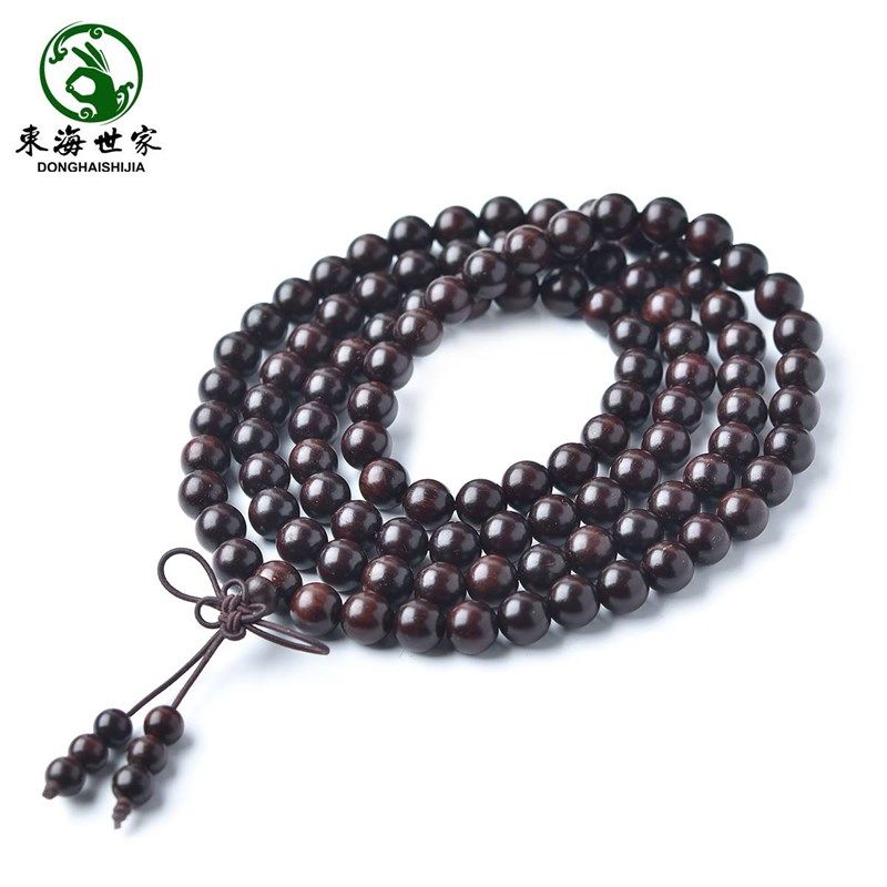 小叶紫檀手串女男女男檀香木料散珠子串珠项链108颗佛珠文玩手链,淘宝优惠券,粉丝福利购,淘宝优惠卷