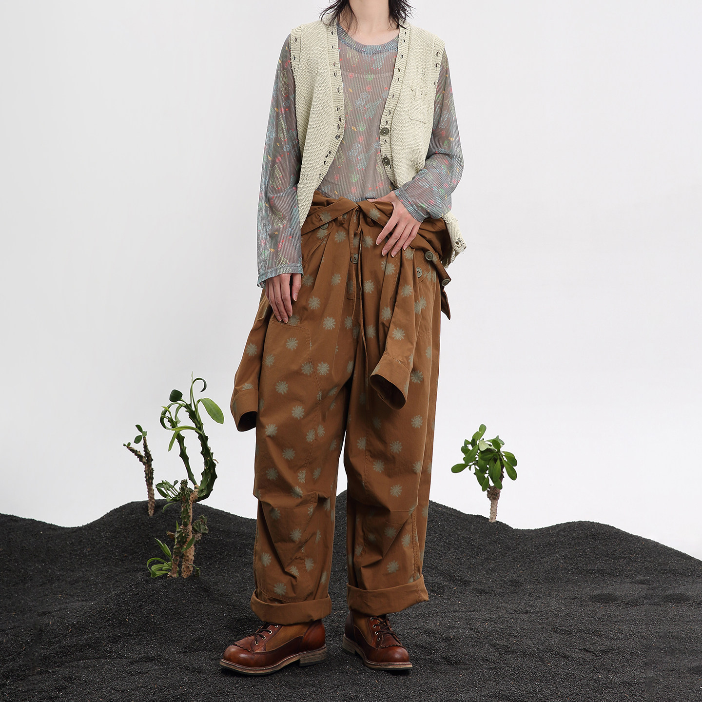 【商场同款】白目自连体裤女2025秋季新品个性潮酷显高显瘦阔腿裤,淘宝优惠券,粉丝福利购,淘宝优惠卷