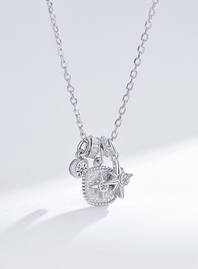 小红书爆款八芒星项链女S925纯银