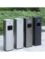 Cigarette butbox stainless steel extinguishing column upright outdoor ash column smoking area Smoke head collection box Commercial round smoke tiled box