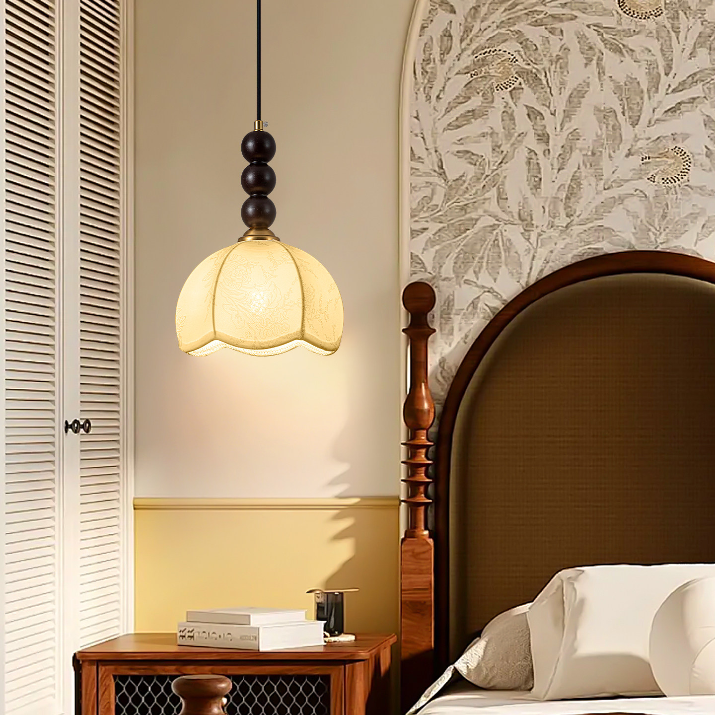 法式复古卧室床头吊灯中古美式南洋风餐厅吧台可升降小吊灯吊线灯,淘宝优惠券,粉丝福利购,淘宝优惠卷