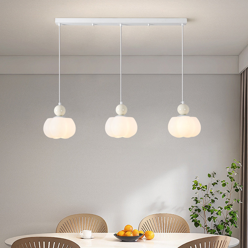 餐厅吊灯简约现代奶油风棉花创意灯罩饭厅餐厅灯餐桌吧台长形灯具,淘宝优惠券,粉丝福利购,淘宝优惠卷
