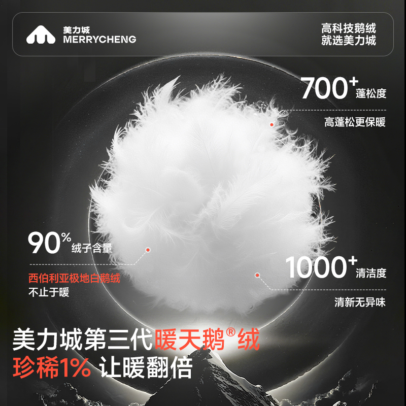 【毕雯珺同款】美力城鹅绒外套男25年冬新款轻薄短款羽绒服女008