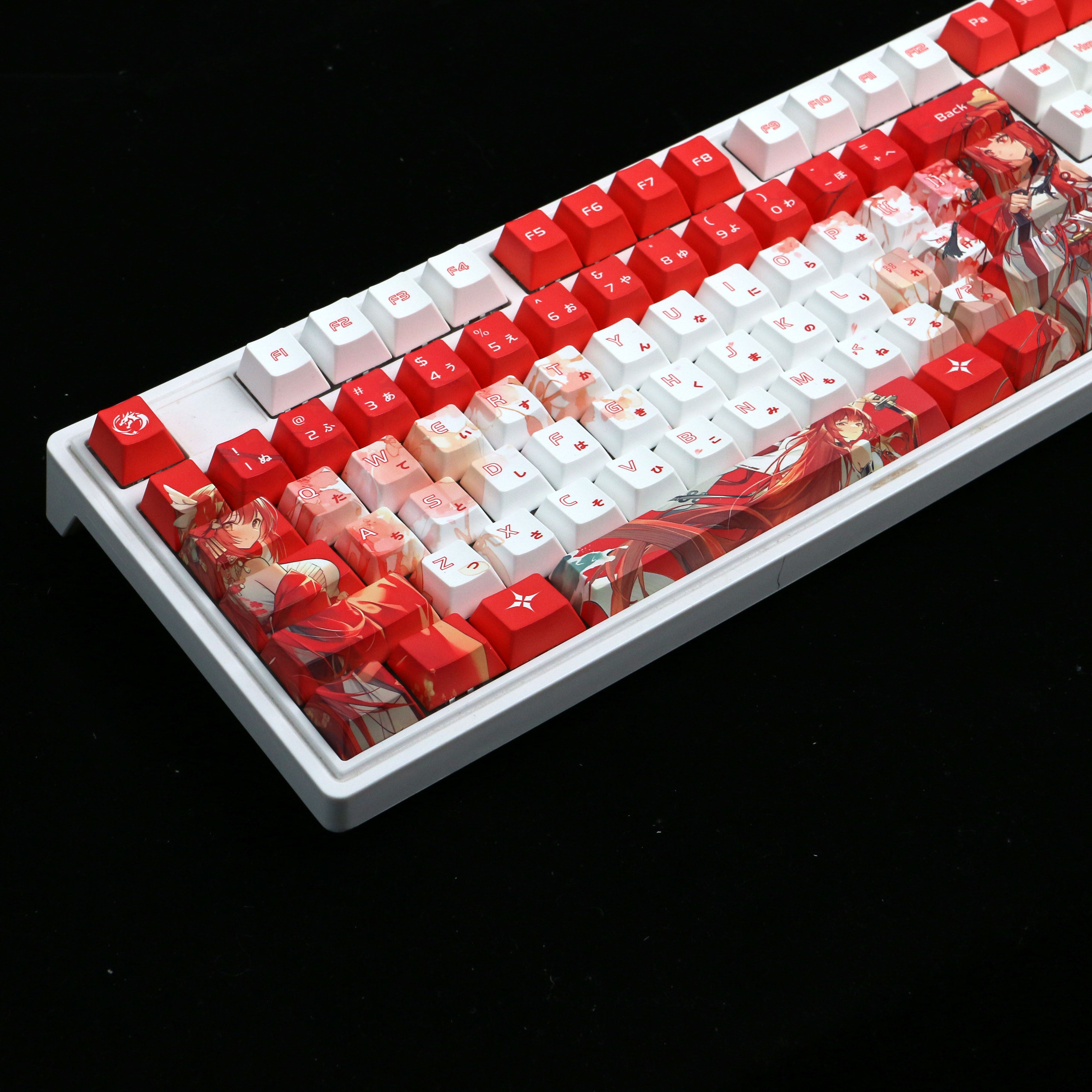 上杉绘梨衣机械键盘五面热升华PBT原厂正刻侧刻键帽二次元键帽,淘宝优惠券,粉丝福利购,淘宝优惠卷