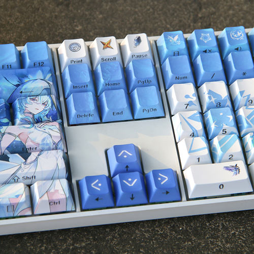 守岸人机械键盘键帽PBT五面热升华透光侧刻原厂正刻二次元键帽 - 图2