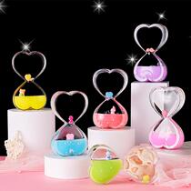 2024 new new cartoon loving into oil and water dripping with oil dripping hourglass Gift Pendulum Piece Creative Birthday Gift Liquid