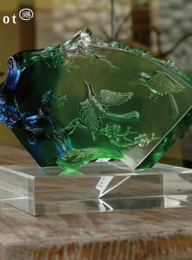 简约现代亚克力板方块托架水晶底座琉璃托垫手工创意落地杯垫