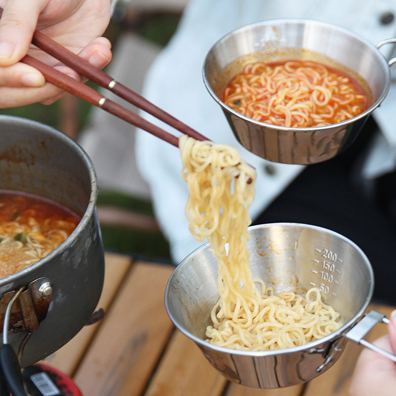 户外304不锈钢雪拉碗 野餐露营餐具野营雪拉杯折叠手柄咖啡挂钩杯,淘宝优惠券,粉丝福利购,淘宝优惠卷