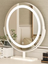 Ikea Dresser Makeup Mirror Desktop Led Lamp Desktop Smart with Tonic Light Beauty Makeup Retro Mirror Mesh Red 2023