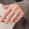 IGI Henan cultivated diamond Pt950 platinum diamond ring square package group diamond micro-set 1 carat engagement ring for girlfriend