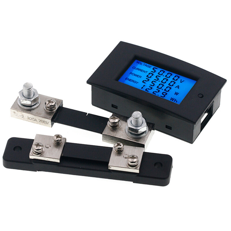 直流电能表数显多功能电力监测仪100V/20高精度电压电流功率电表 - 图0