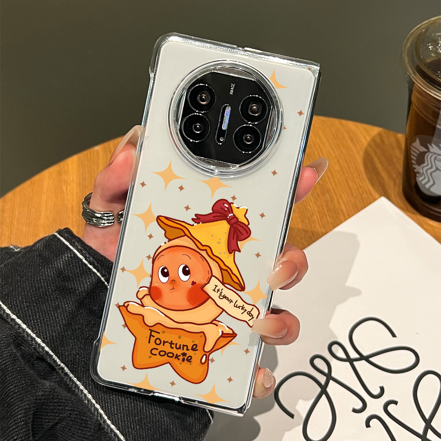 适用华为X6的手机壳2025新款matex6典藏版高级感保护套X5全包防摔metax5幸运饼干星星人X3独特好看透明外壳 - 图0