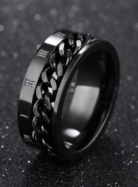 极速Trill black Roman nuumeral personality with the titanium