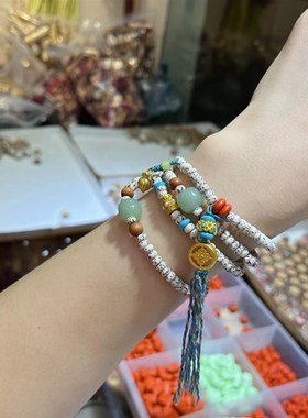 极速天然星月菩提子项链手s錬两用款 搭配老山檀古法金 流苏款 TY