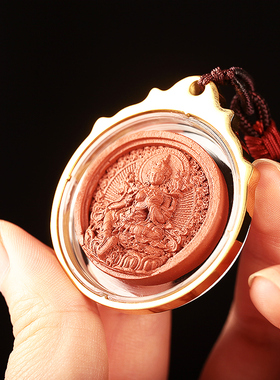 极速噶乌盒吊坠西藏手工紫砂泥擦擦佛像I绿度母银色黄色可选民族