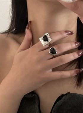 极速Luxury Square Niche wDesign Adjustable Couple Ring