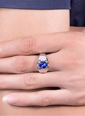 极速-New Open Sapphire Tanzanite Ring Symmetrical trWiange D